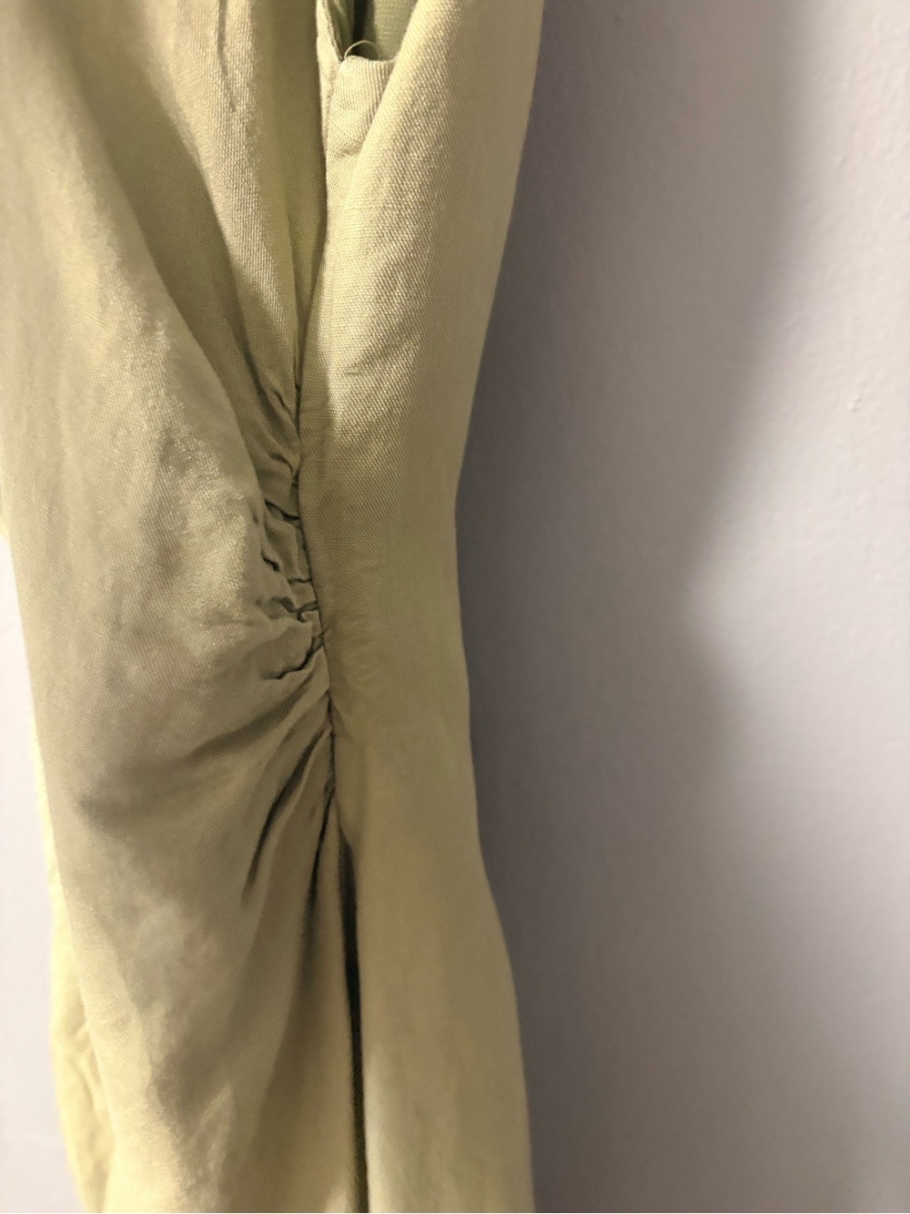 Zara Linen-Blend CutOut Sleeveless Midi Dress in Green. Size X-Small - Picture 5 of 13